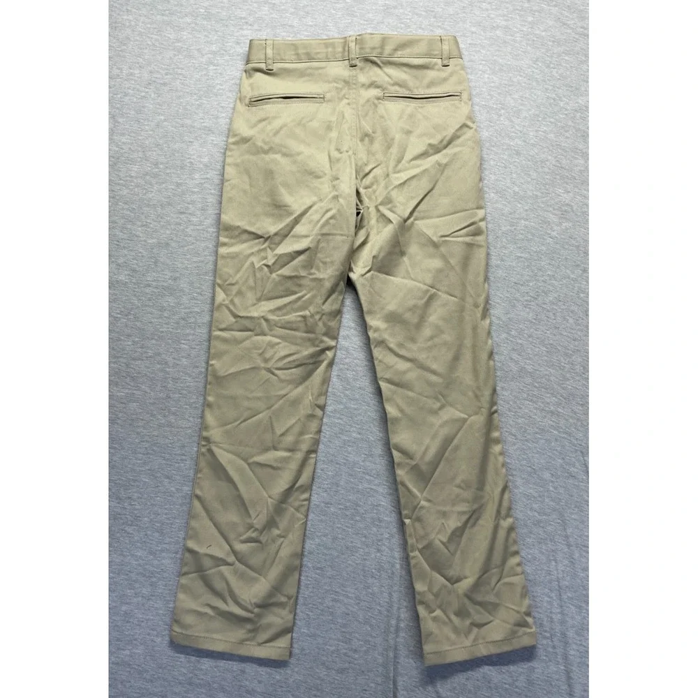 Kids Boys Chino Pants 16 Beige Cotton Straight Leg Slash Pockets Everyday Wear